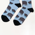 toe closeup of bamboo hippo socks