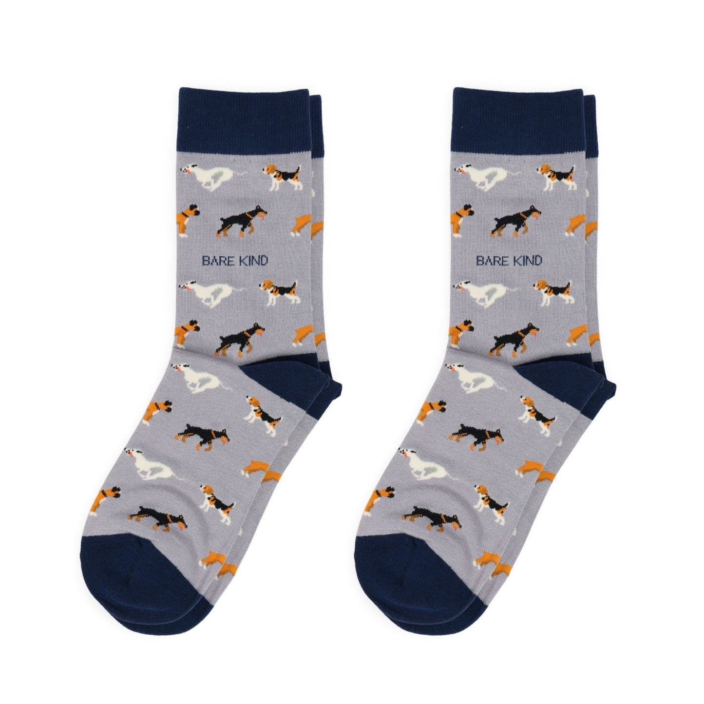 Pair of purple dog bamboo socks