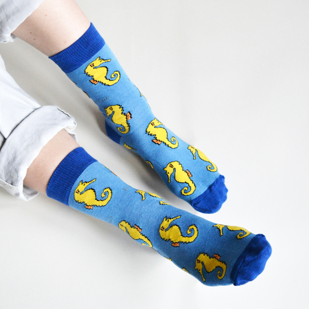 Seahorse bamboo socks