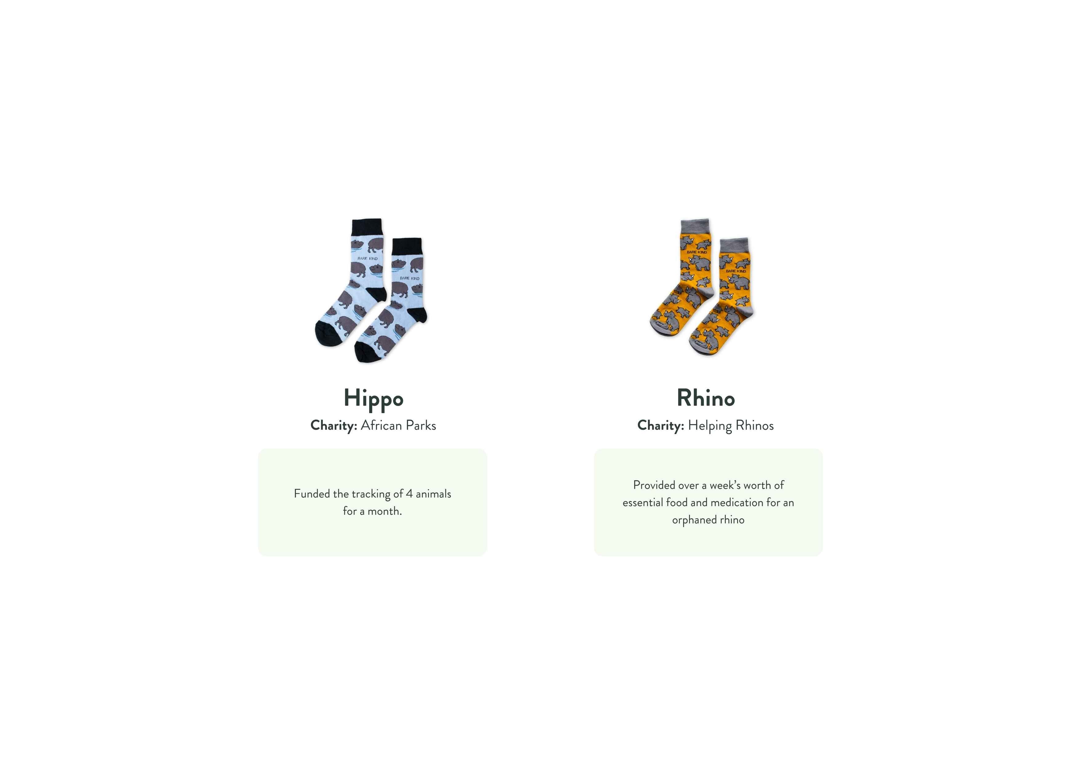 two sock designs