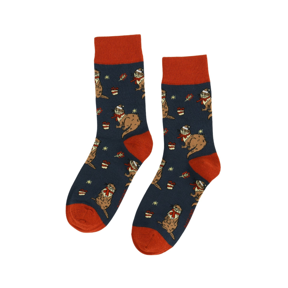 Save Christmas Otter Bamboo Socks