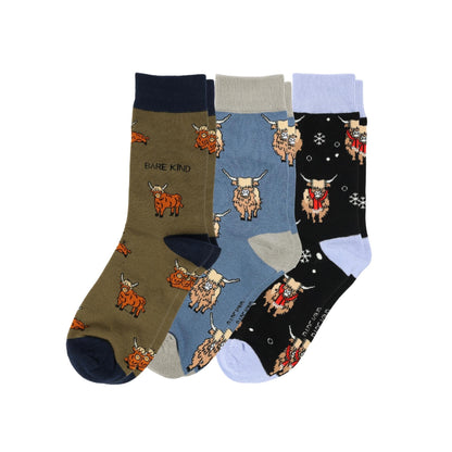 Christmas Highland Cow Bundle of 3