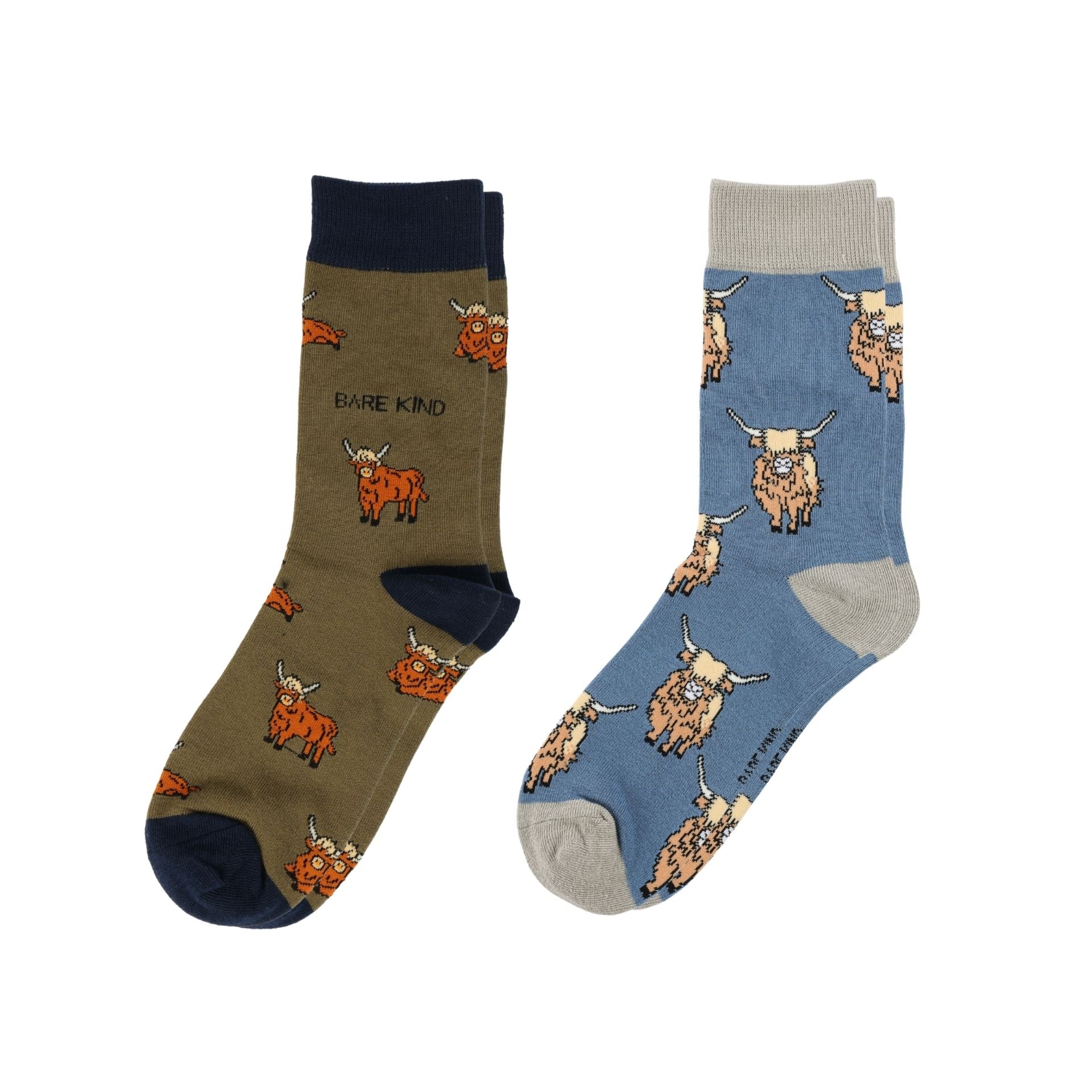 Green Highland Cow & Blue Highland Cow