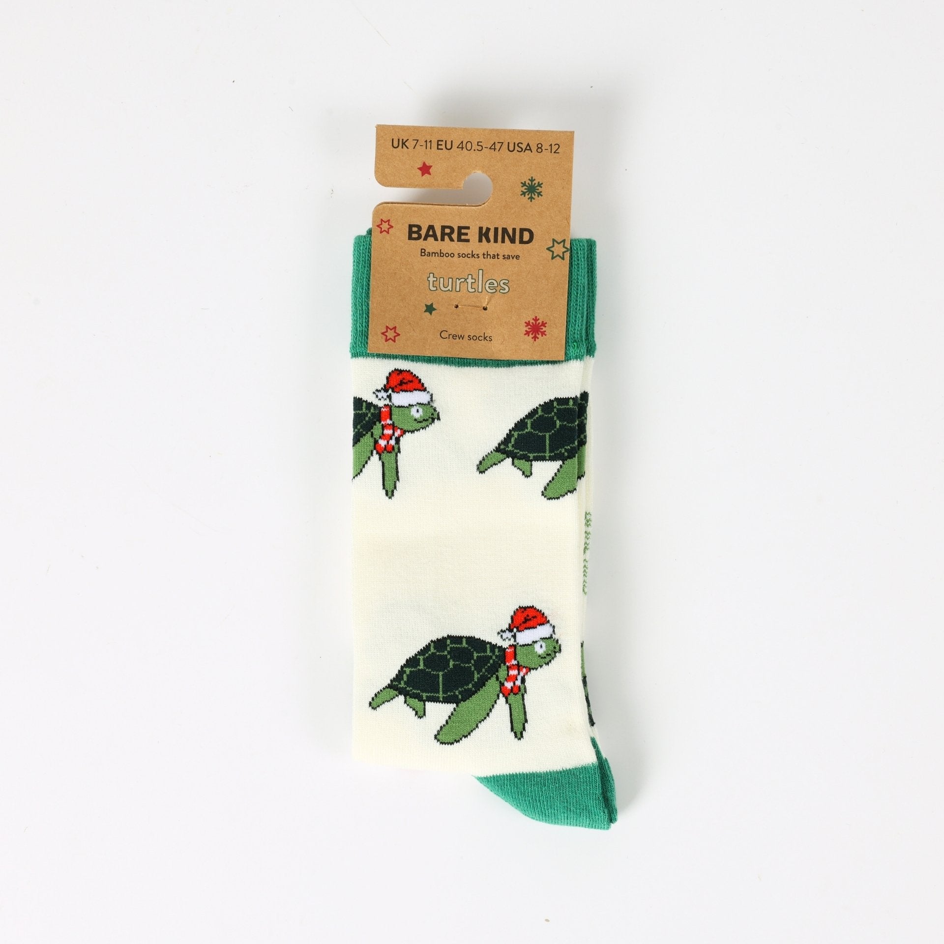 Christmas turtles bamboo socks