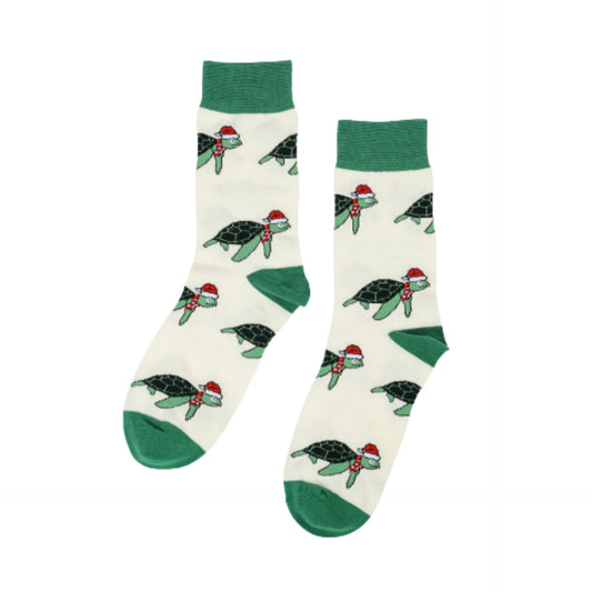 Christmas turtles bamboo socks