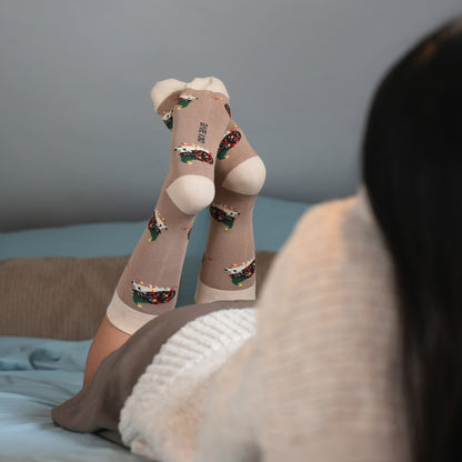 Christmas hedgehog socks