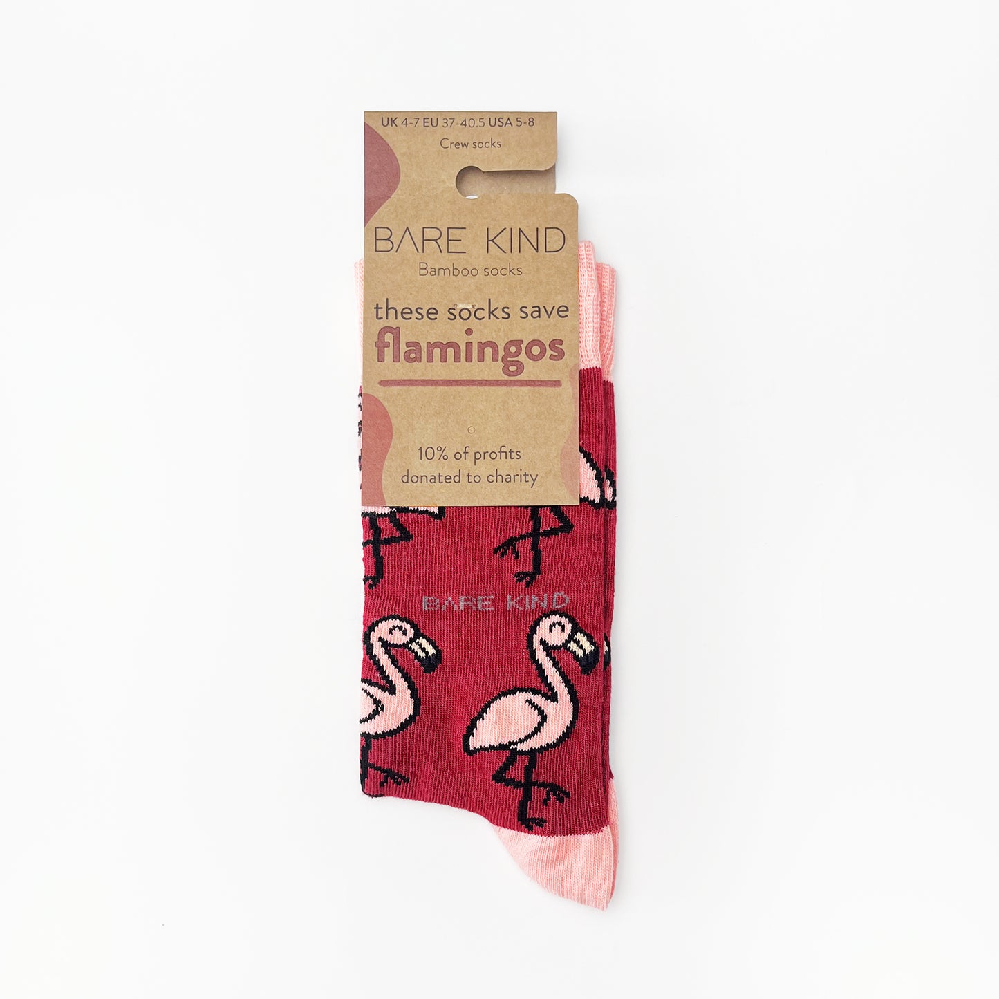 Save the Flamingos Bamboo Socks