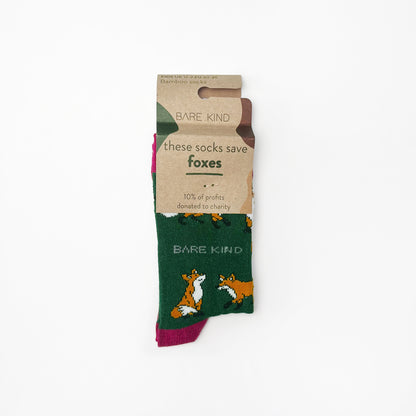 Save the Foxes Bamboo Socks for Kids