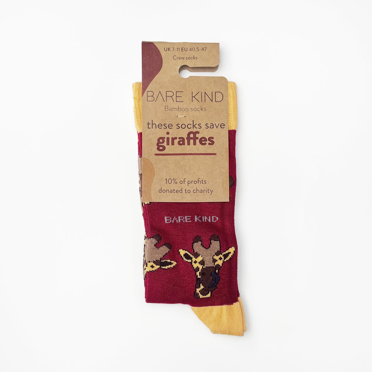 Save the Giraffes Bamboo Socks