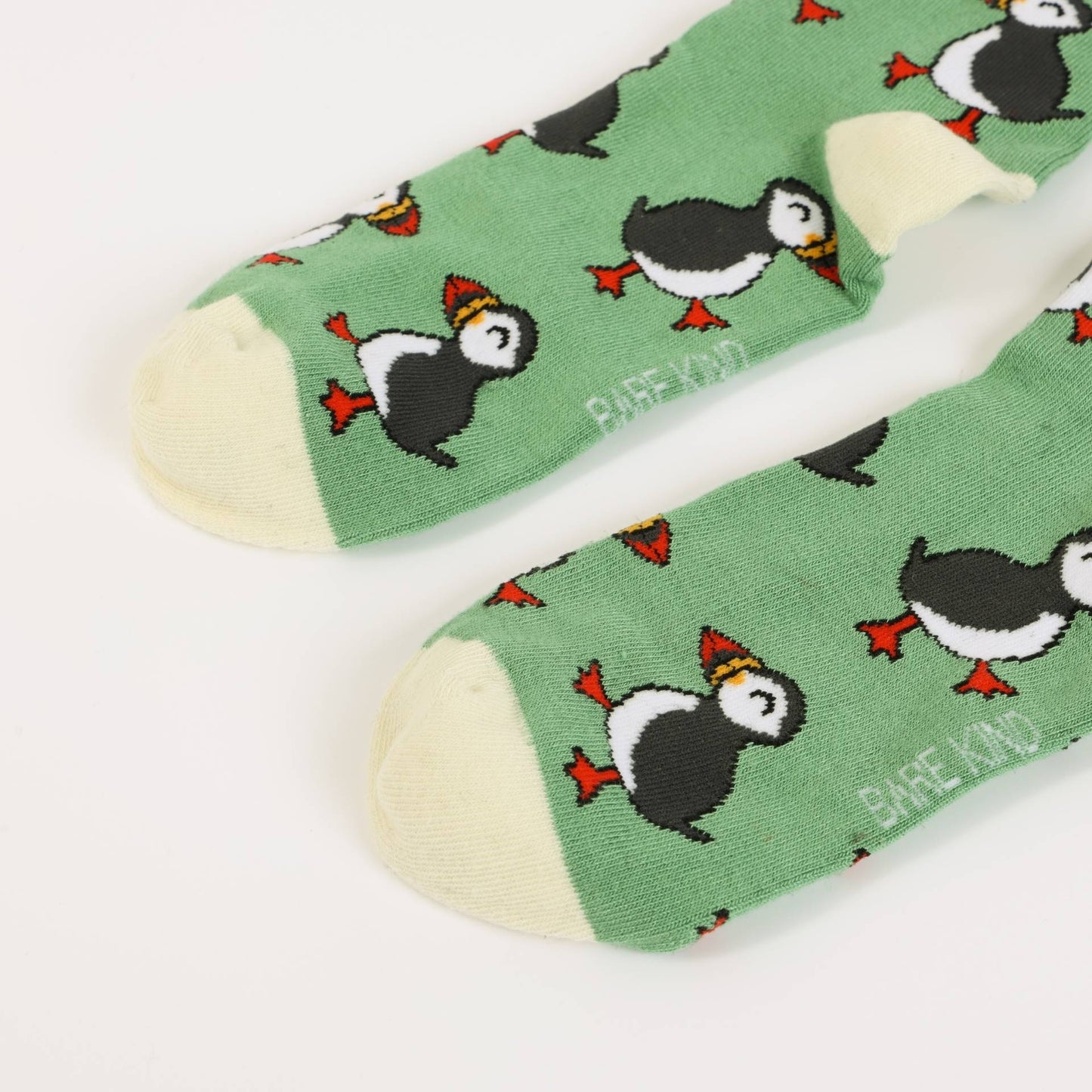 Save the Green Puffin Bamboo Socks