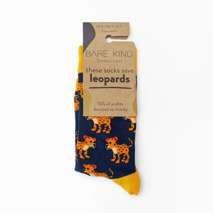 Save the Leopards Bamboo Socks