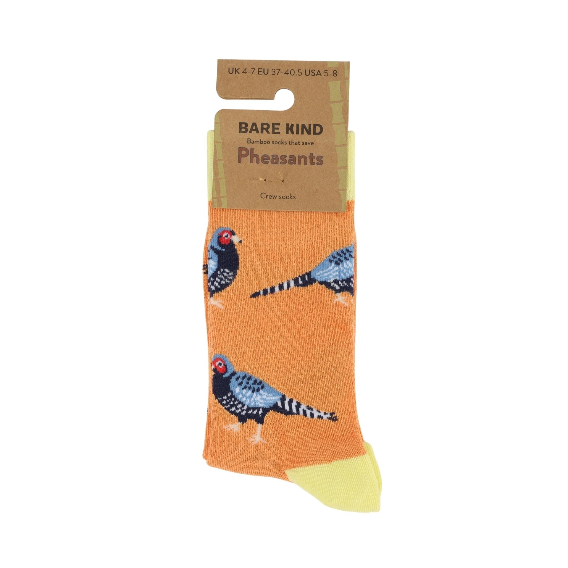 Flat lay of Pheasant bamboo socks