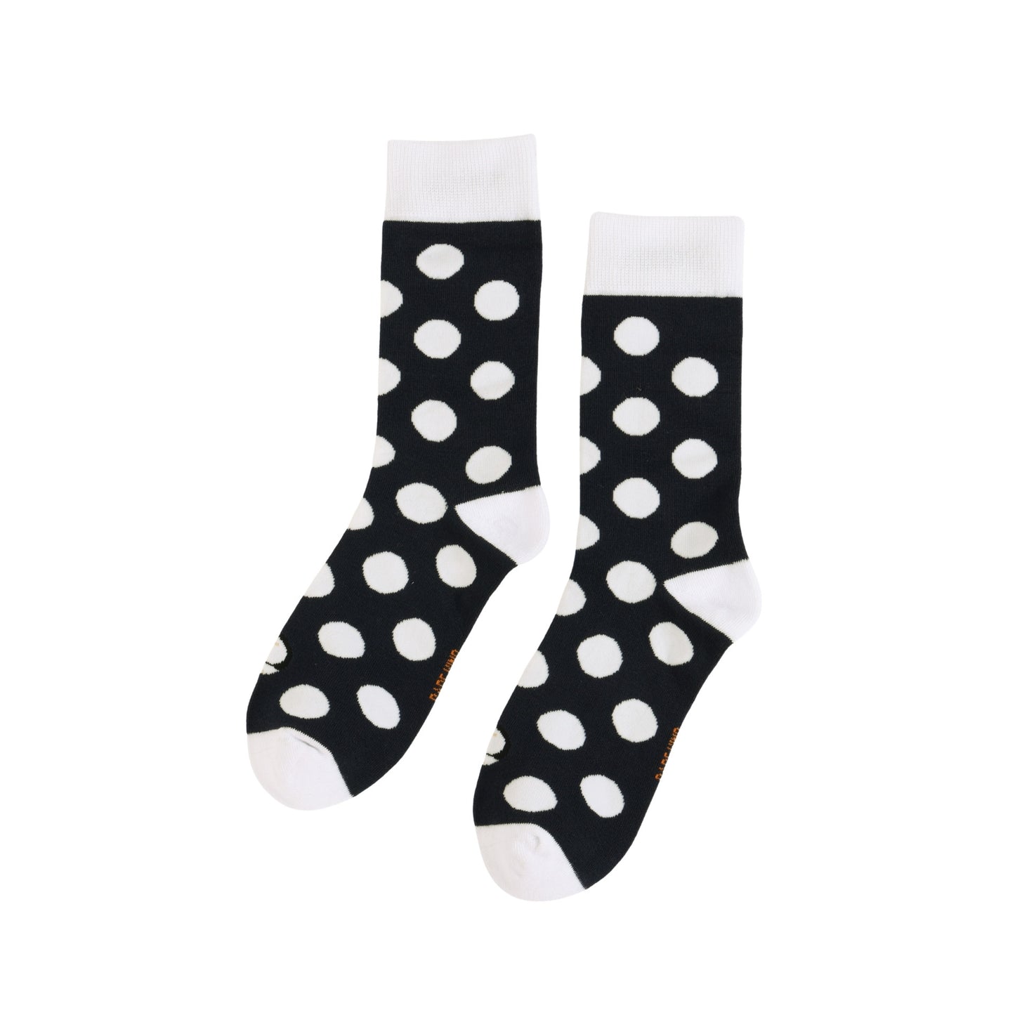 Puffin polka dots socks on a white background