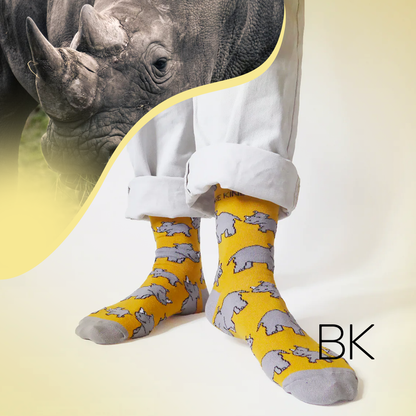 Save the Rhinos Bamboo Socks