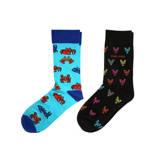 Crab bamboo socks and lobster bamboo socks