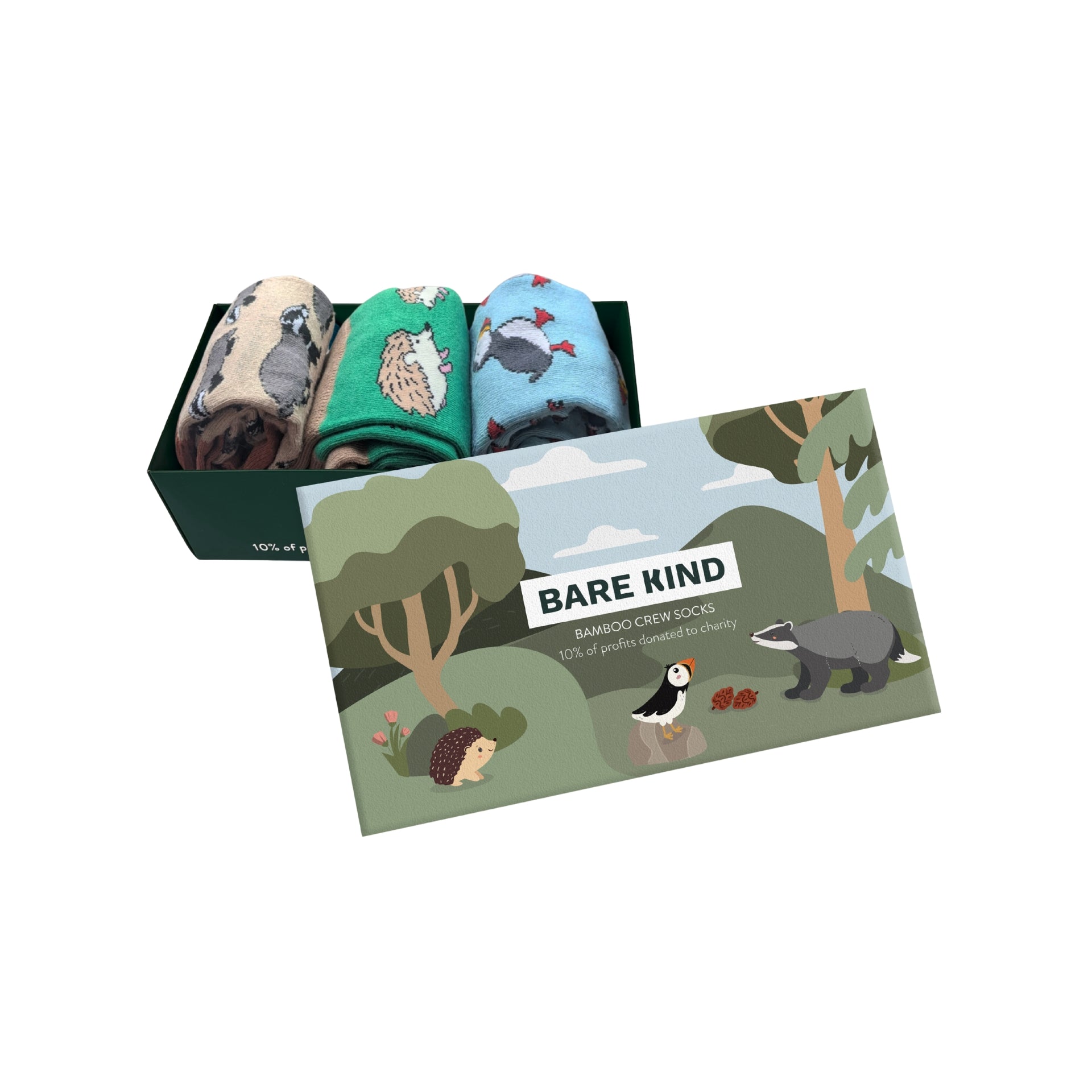 UK Wildlife Bamboo Socks Gift Box 3