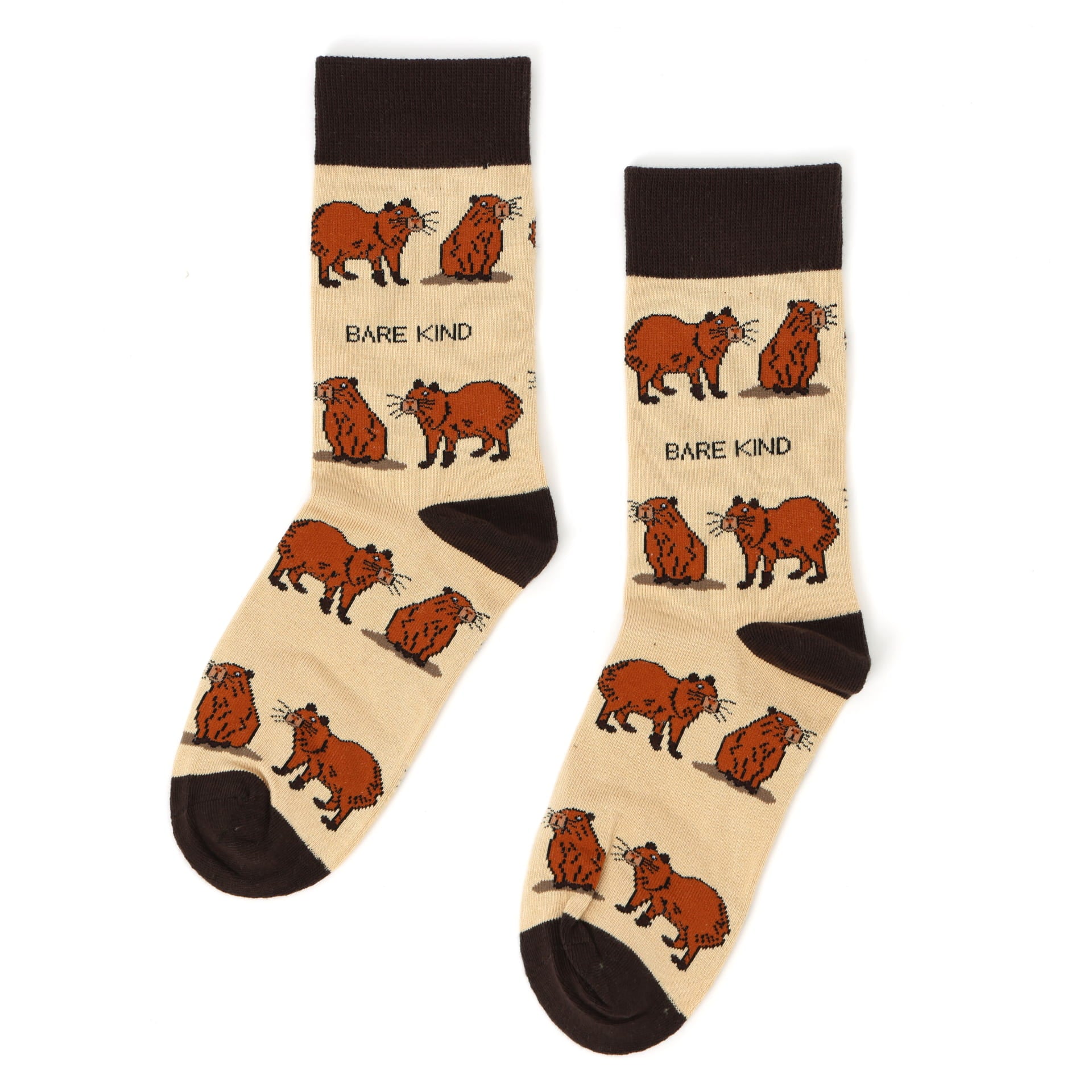 flat lay image of capybara bamboo socks