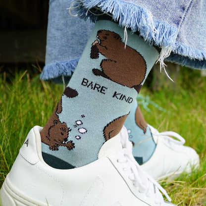 Bare Kind beavers bamboo socks lifestyle image