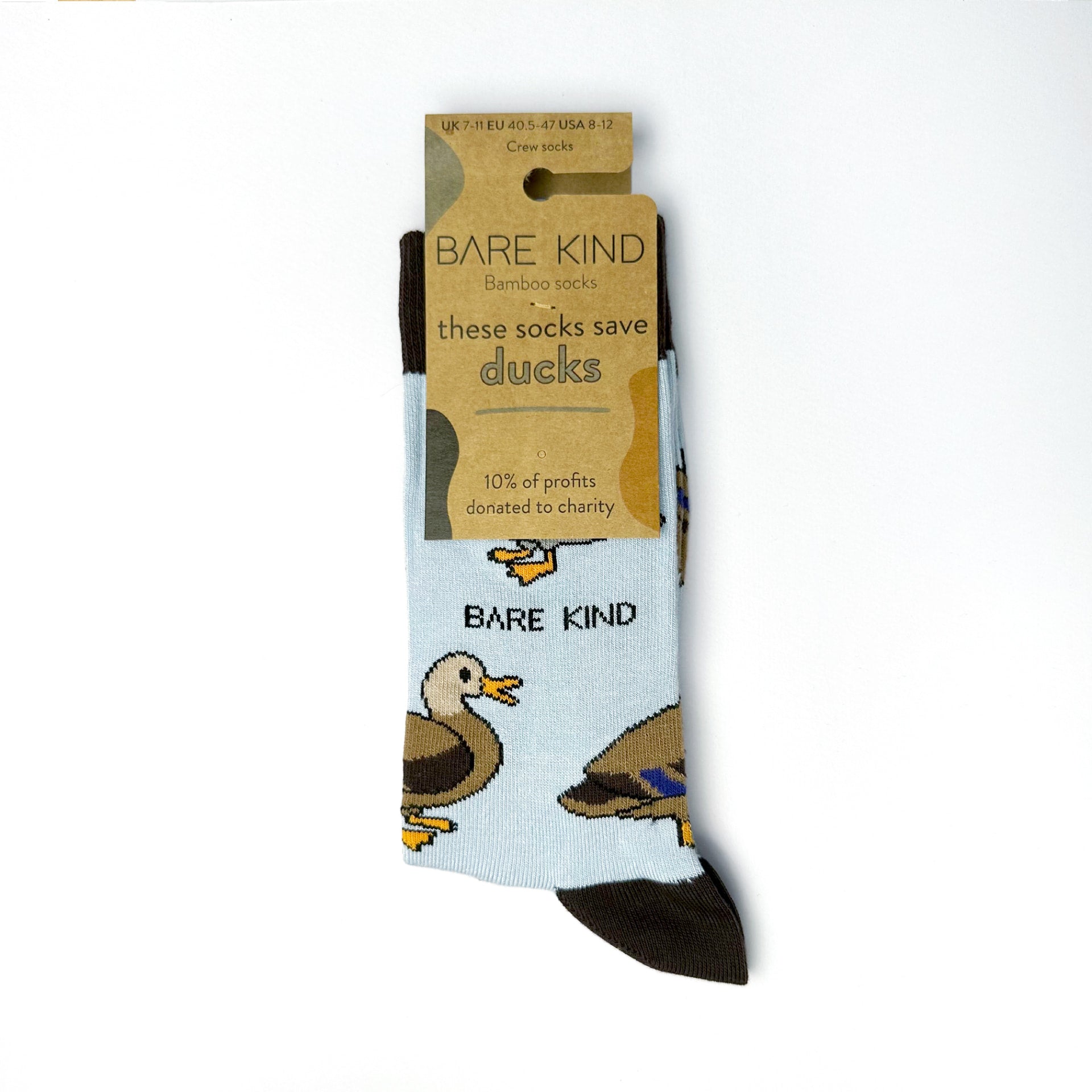 packaging flat lay of blue duck bamboo socks