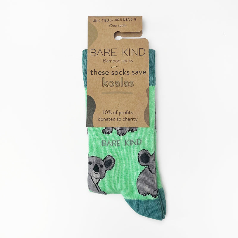 packaging of koala socks