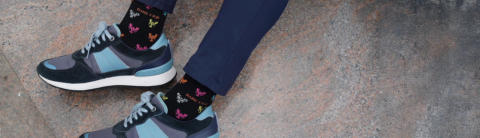 Person wearing our lobsters bamboo socks