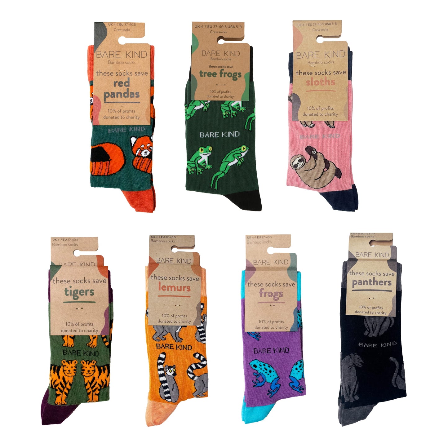 packaging flat lays of rumble in the jungle bundle bamboo socks