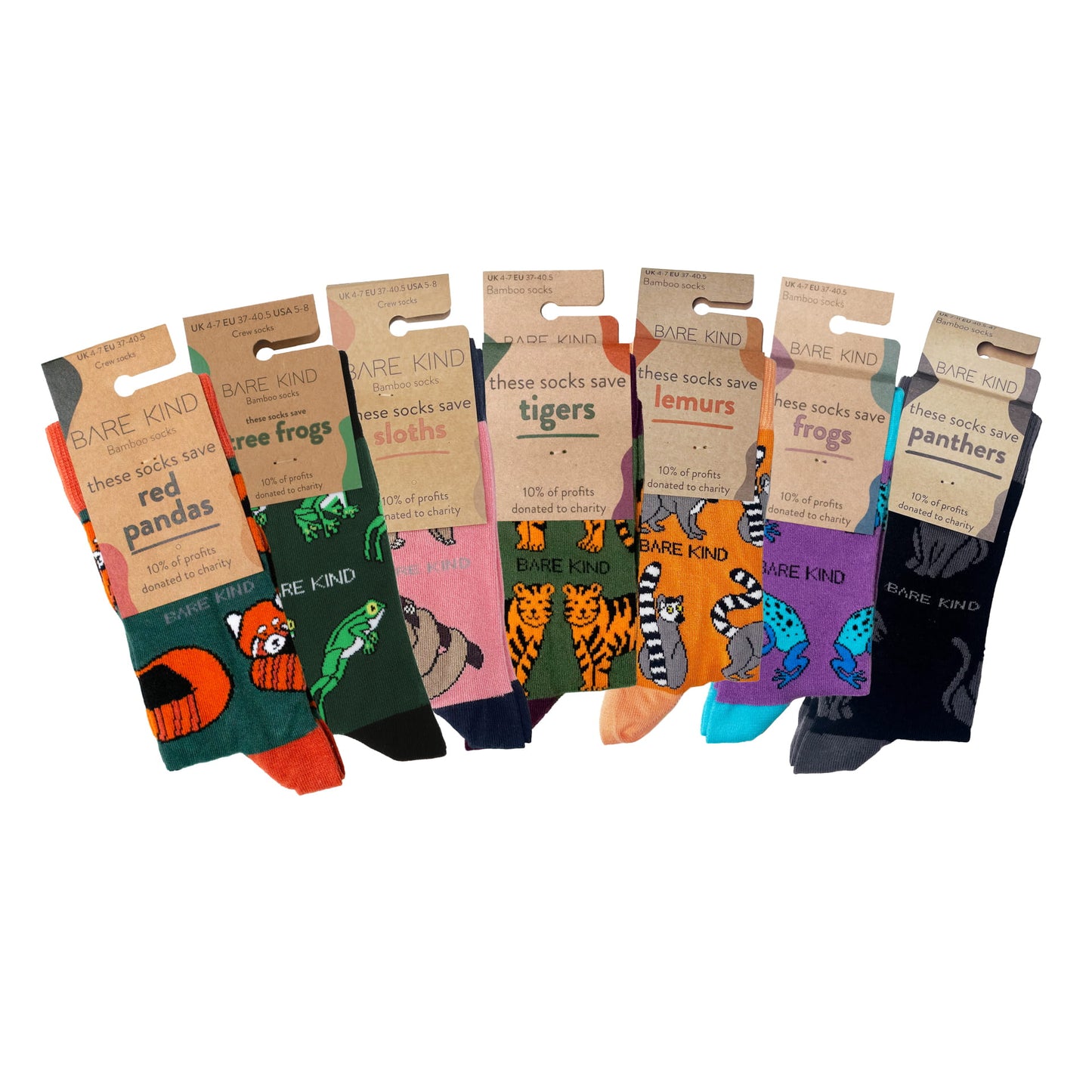 packaging flat lays of rumble in the jungle bundle bamboo socks