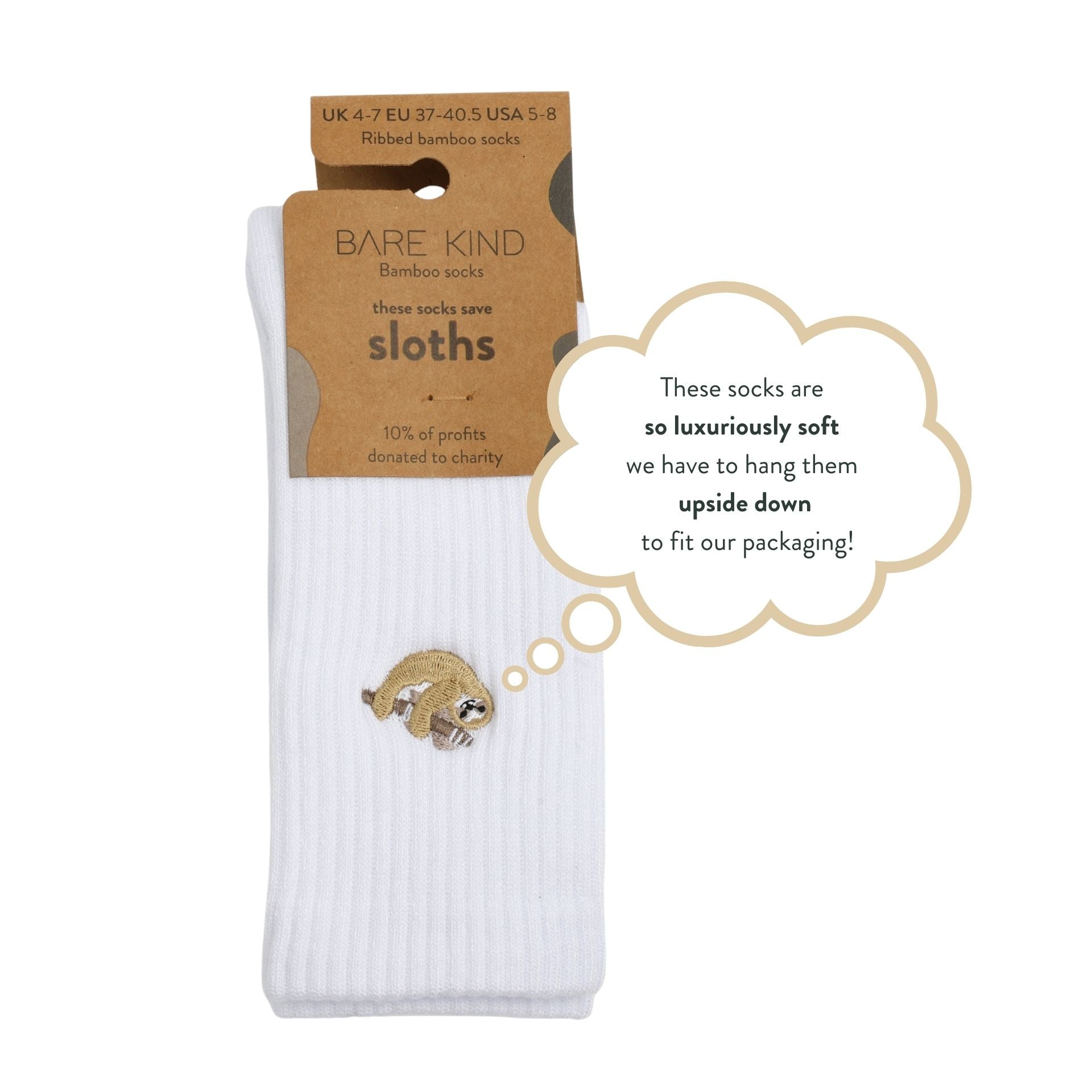 sloth ribbed socks