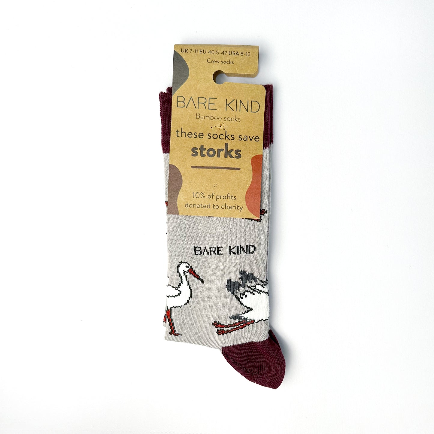 Save the Storks Bamboo Socks