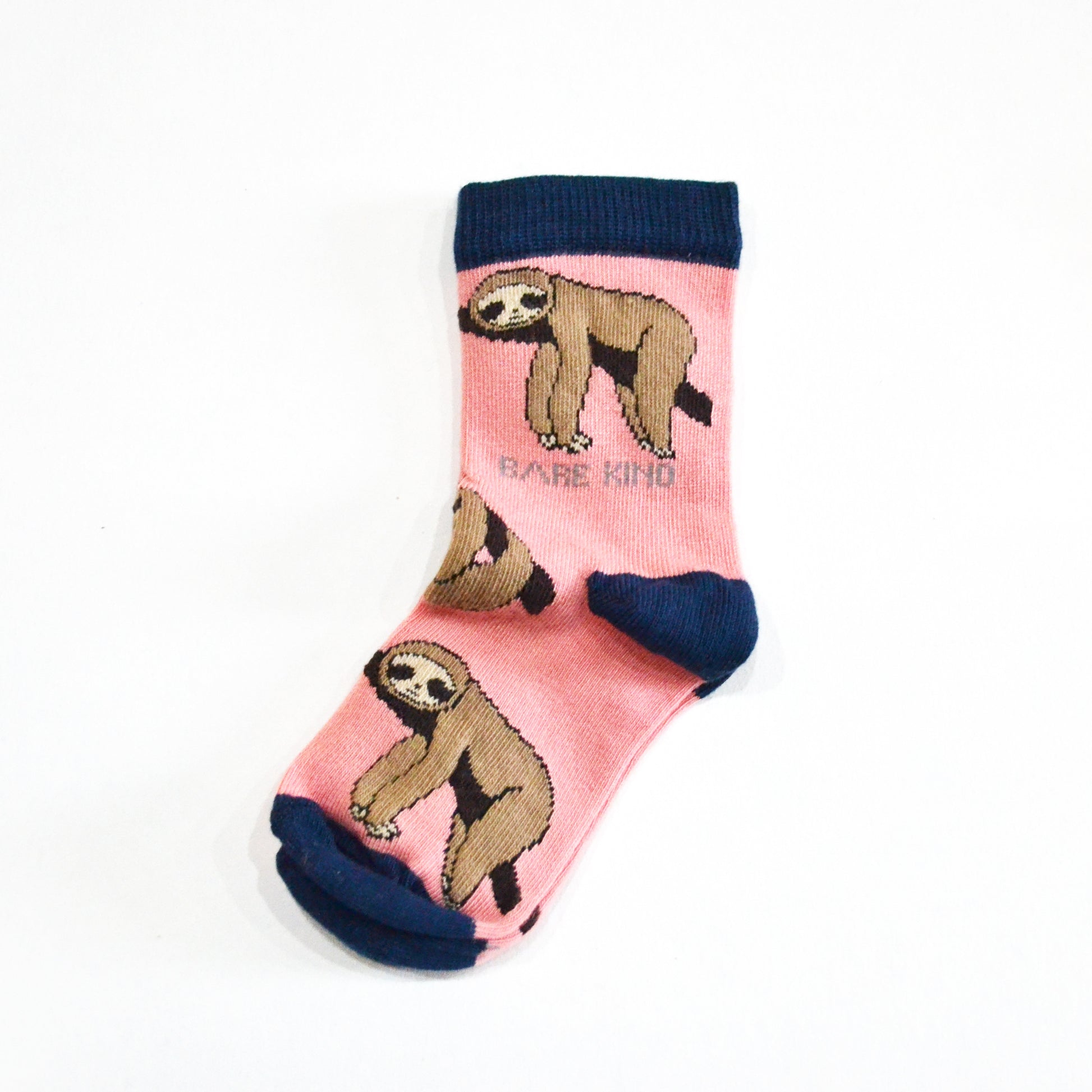 single flat lay of kids sloth socks