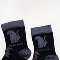 cuff closeup of black panther bamboo socks for kids