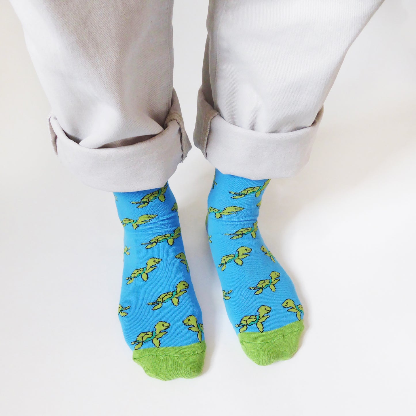 standing model of turtle bamboo socks